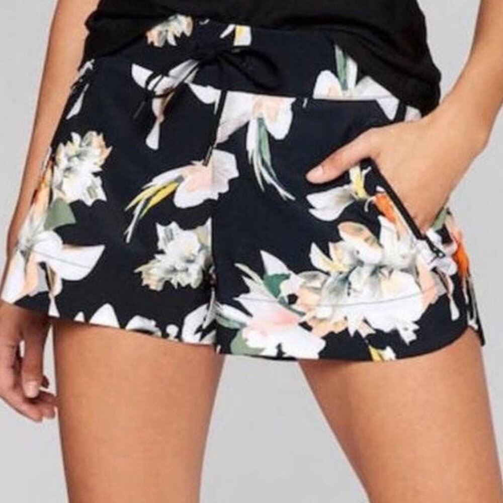 Athleta Hudson Black Floral Boardshorts - Picture 6 of 6